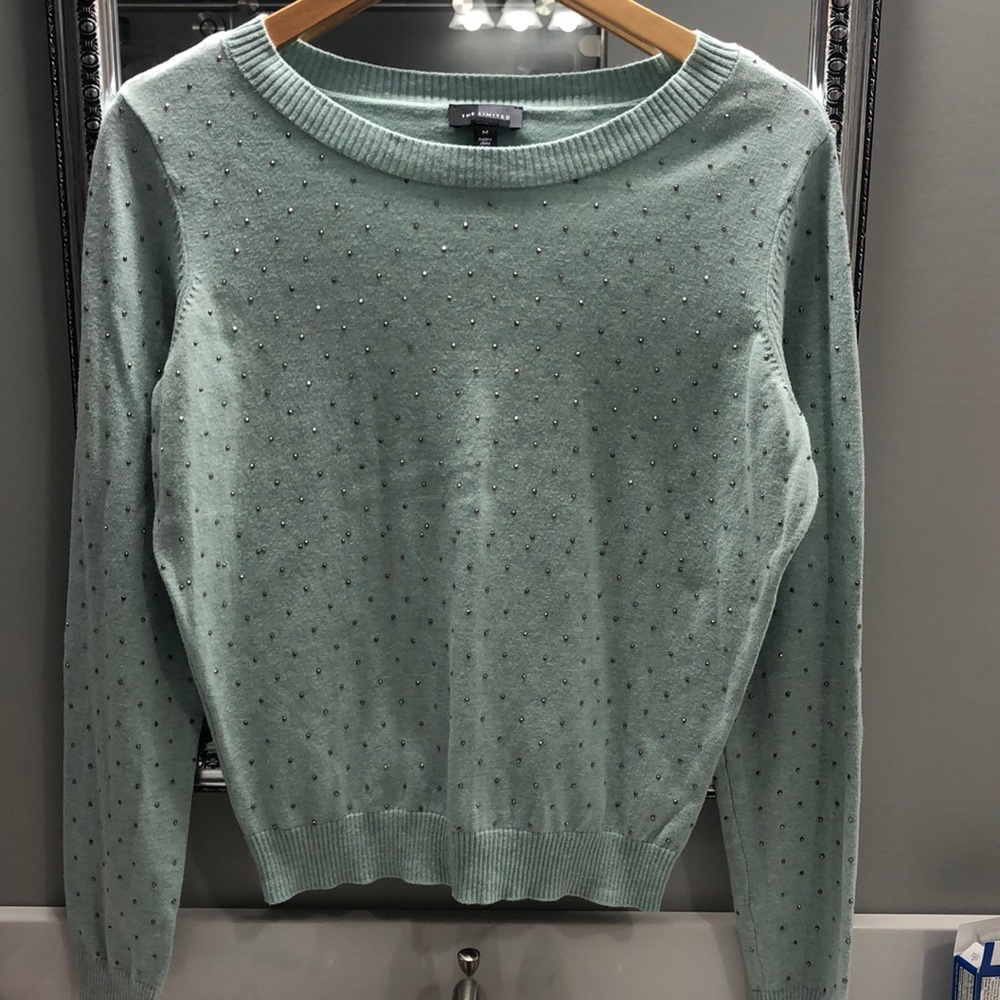 The Limited mint green studded sweater - Picture 7 of 8